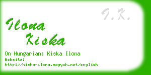 ilona kiska business card